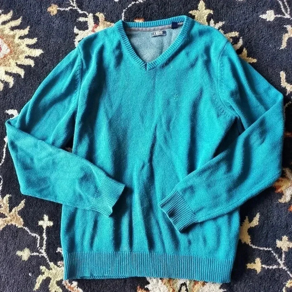 Izod medium long sleeve v-neck blue sweater​​​ - Picture 1 of 4